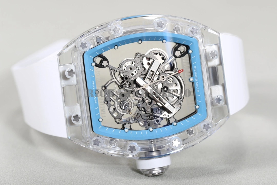 Richard Mille RM 055 Super Clone - Crystal Case White Rubber 51mm - Dial Detail 3