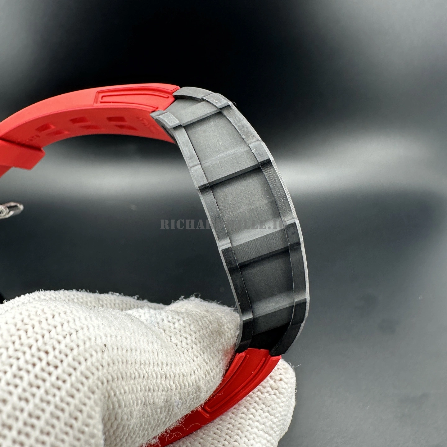Richard Mille RM 35-02 ZF V7 Super Clone - Black TPT Carbon Red Rubber Rafael Nadal - Left Side
