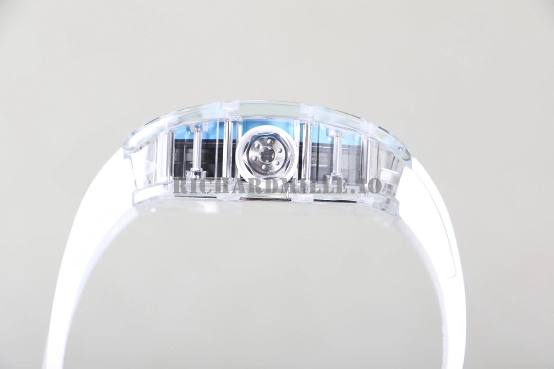 Richard Mille RM 055 Super Clone - Crystal Case White Rubber 51mm - Right Side

