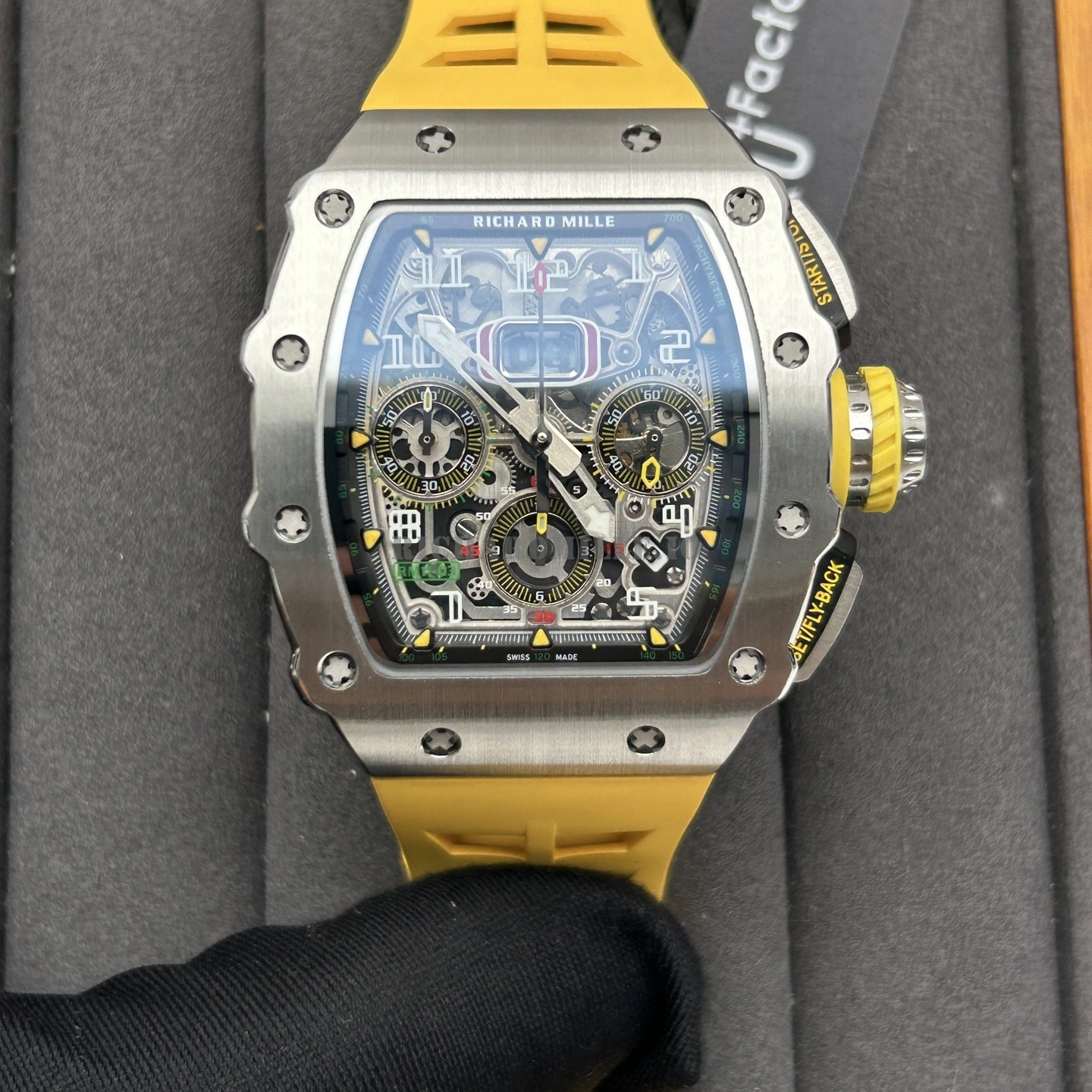 Replica Richard Mille RM 11-03 Titanium Flyback Chronograph Super Clone 44mm - Dial Detail 1
