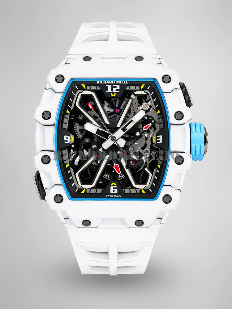 Replica Richard Mille RM 35-03 NTPT White Carbon Fiber Super Clone Skeleton Dial  - Main Image
