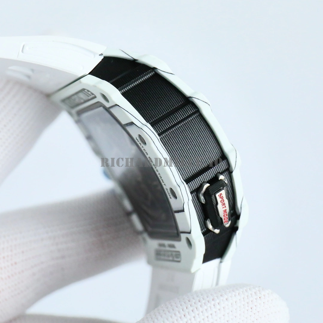 Replica Richard Mille RM 35-03 NTPT White Carbon Fiber Super Clone Skeleton Dial  - Left Side
