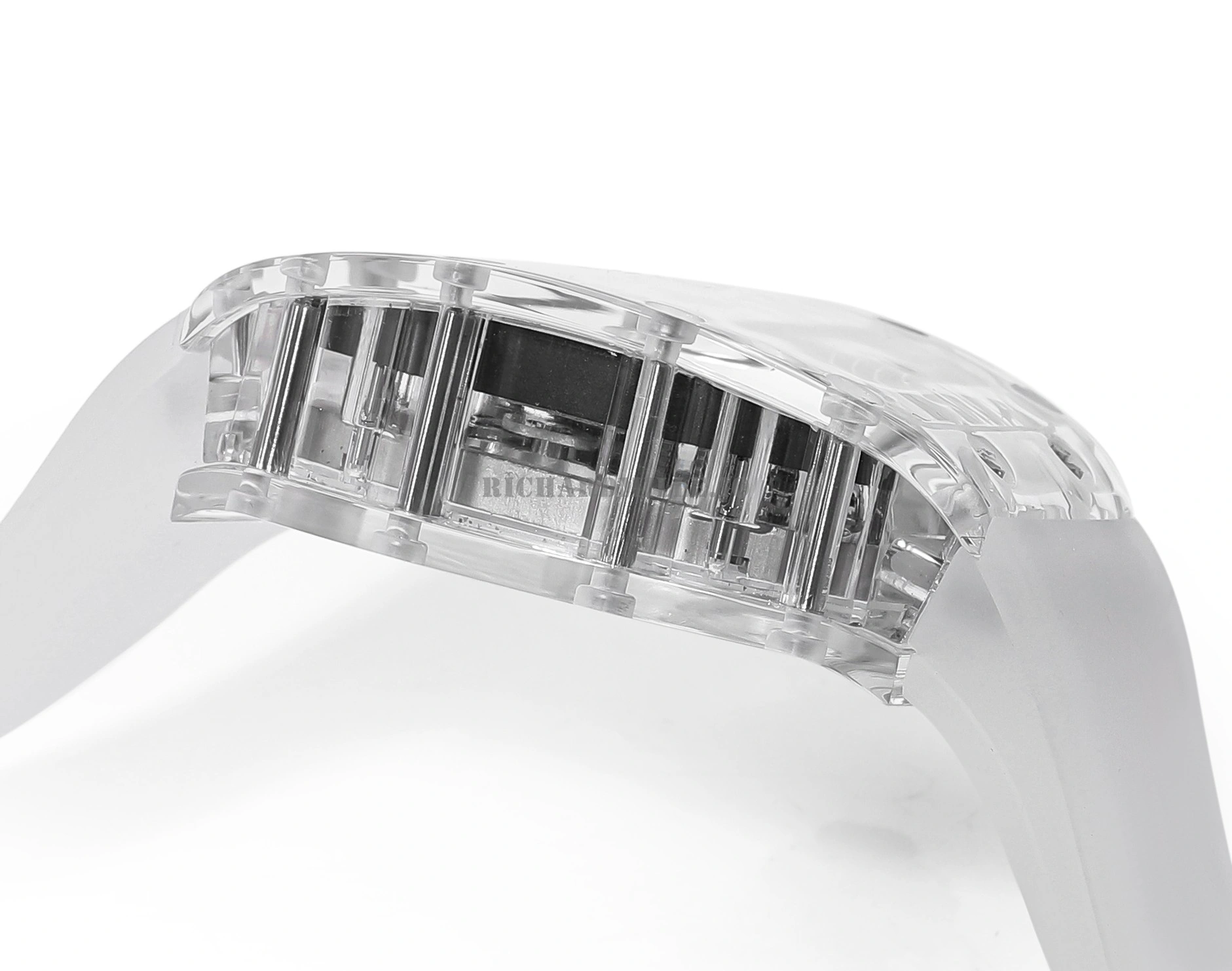 Richard Mille RM 27-03 Tourbillon Super Clone Watch with Sapphire Crystal Transparent Case Bull Skull Dial - Left Side
