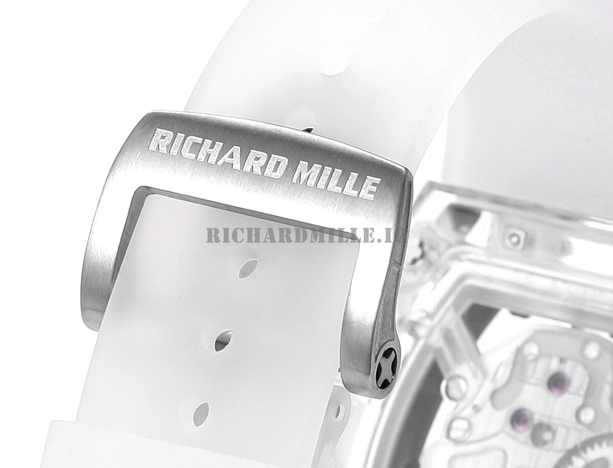 Richard Mille RM 052 Skull Tourbillon Super Clone Watch with Skull Dial Transparent Case - Buckle

