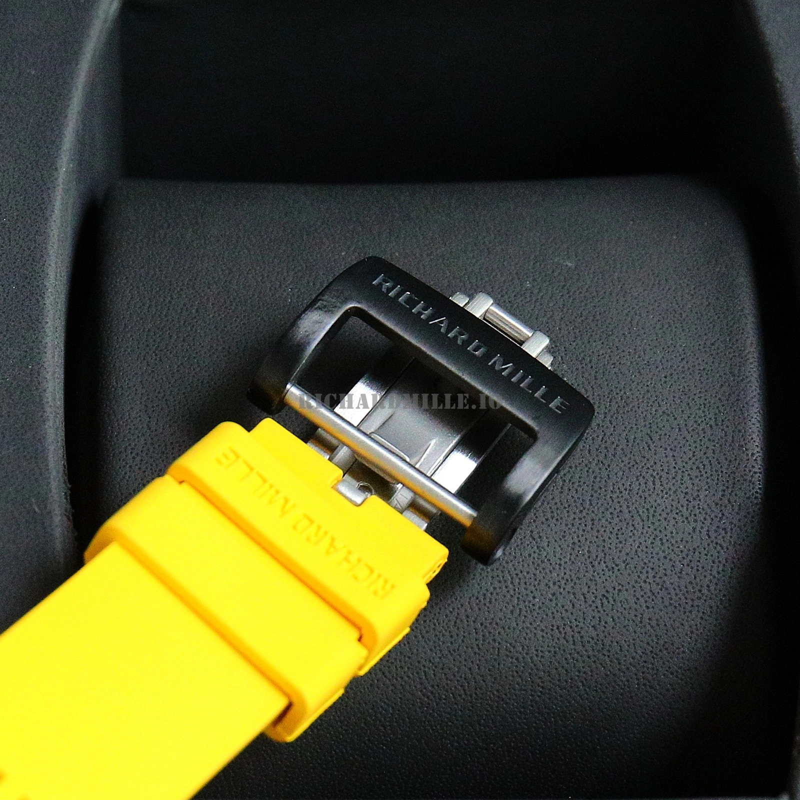 Richard Mille RM 011-FM Yellow Storm Super Clone - NTPT Carbon Fiber Yellow Rubber McLaren - Buckle

