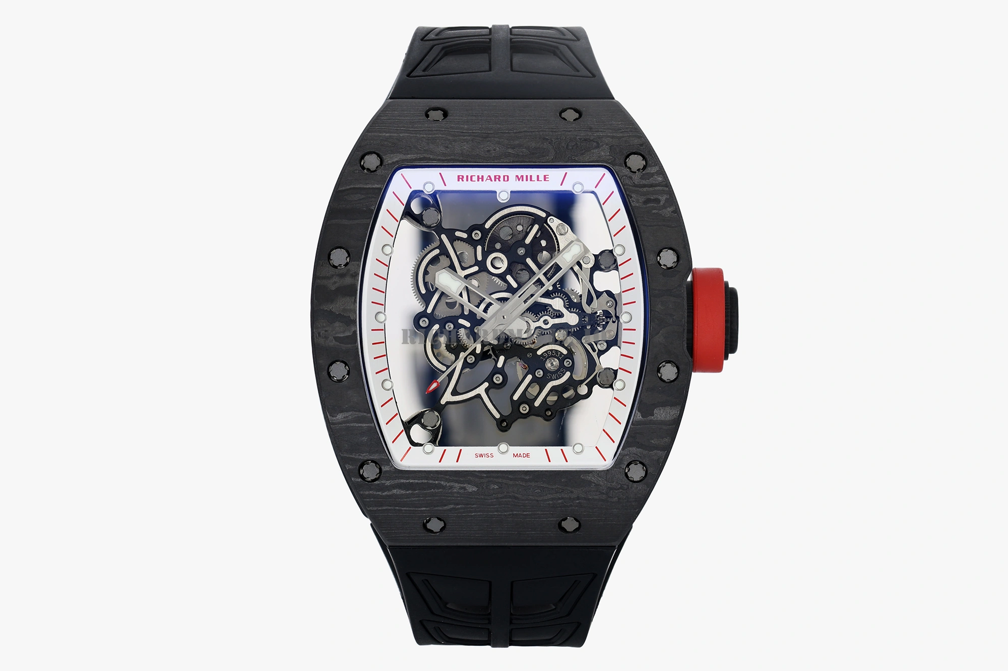Richard Mille RM 055 Bubba Watson Replica - ZF Factory Super Clone NTPT Carbon V3 with RMUL2 Skeleton Movement - Front View
