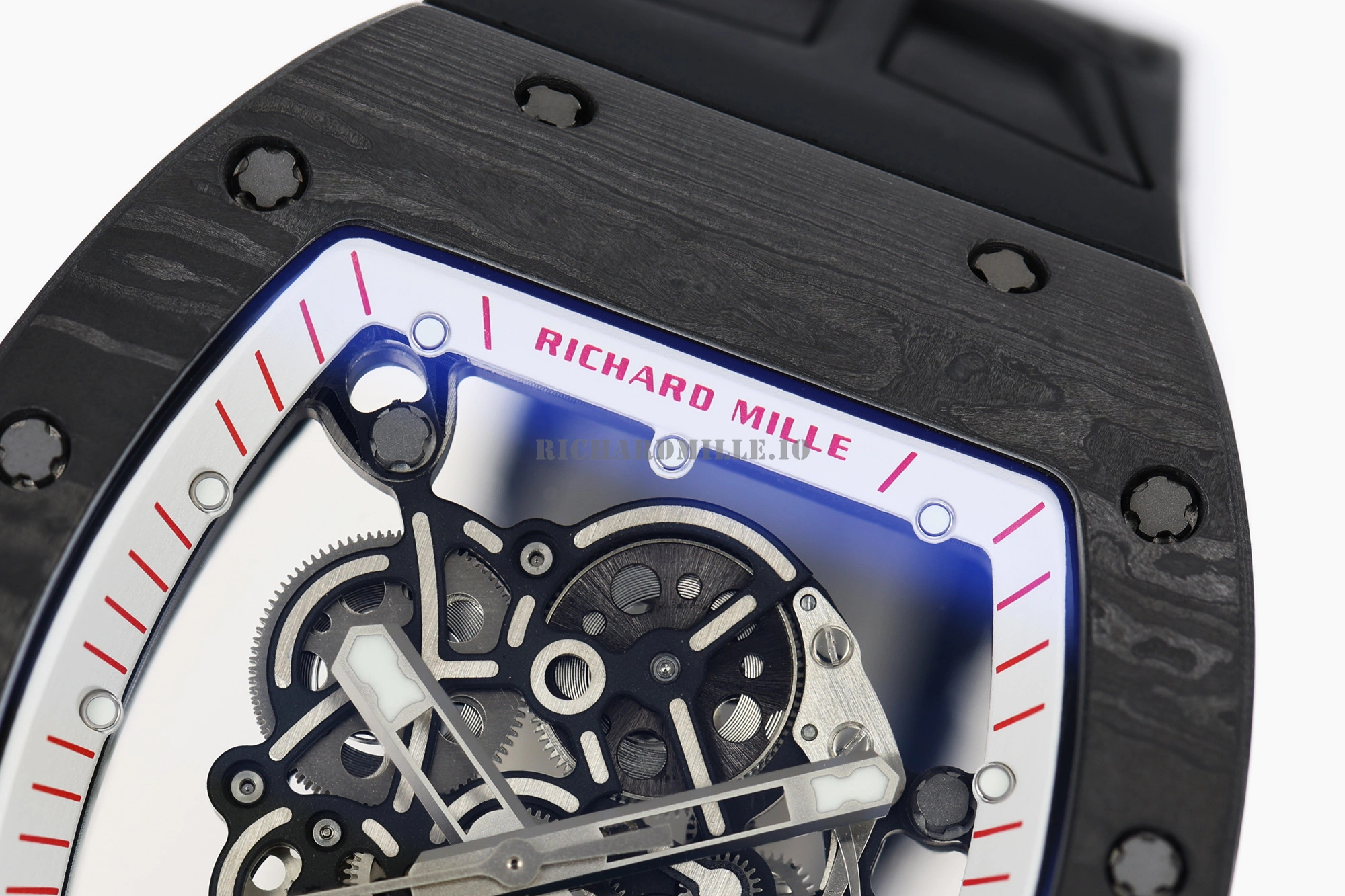 Richard Mille RM 055 Bubba Watson Replica - ZF Factory Super Clone NTPT Carbon V3 with RMUL2 Skeleton Movement - Dial Detail 2