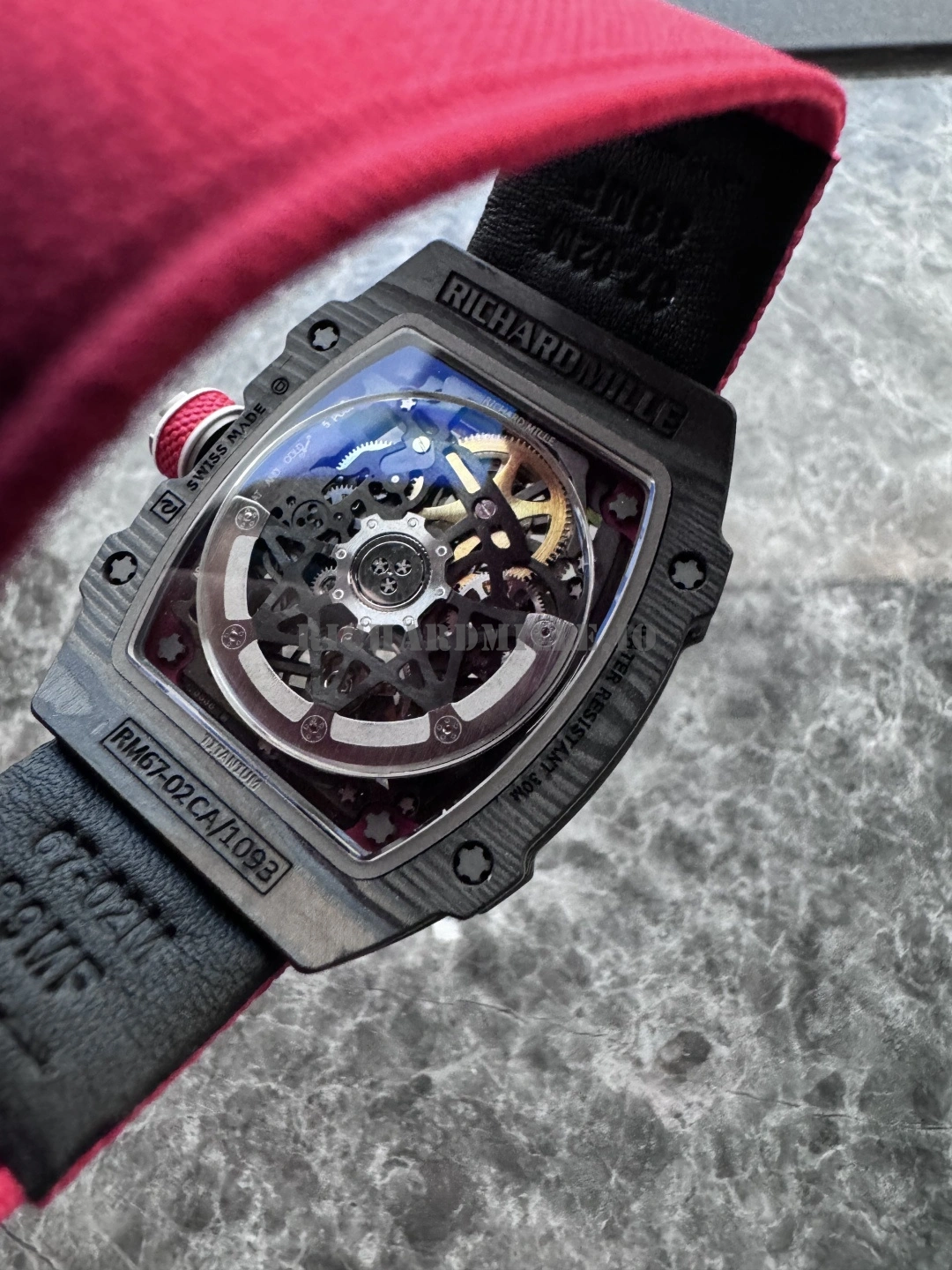 Richard Mille RM 67-02 Sébastien Ogier Super Clone - Skeleton Carbon Ultra Thin 7.80mm - Back View
