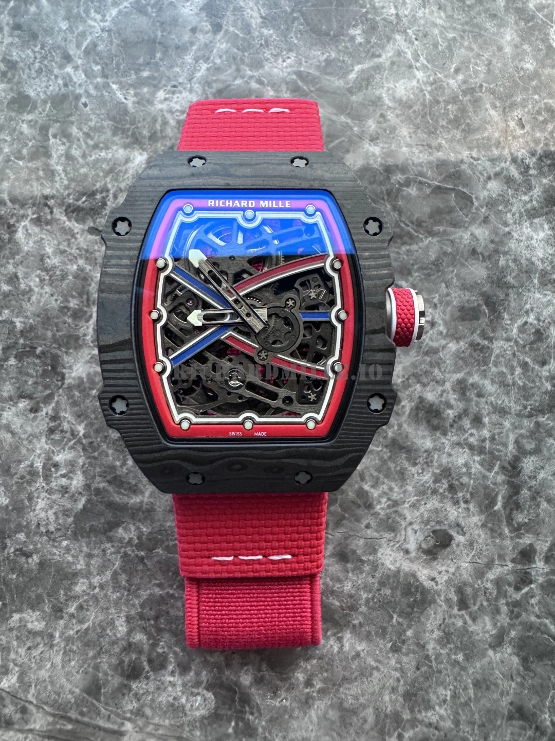 Richard Mille RM 67-02 Sébastien Ogier Super Clone - Skeleton Carbon Ultra Thin 7.80mm - Front View
