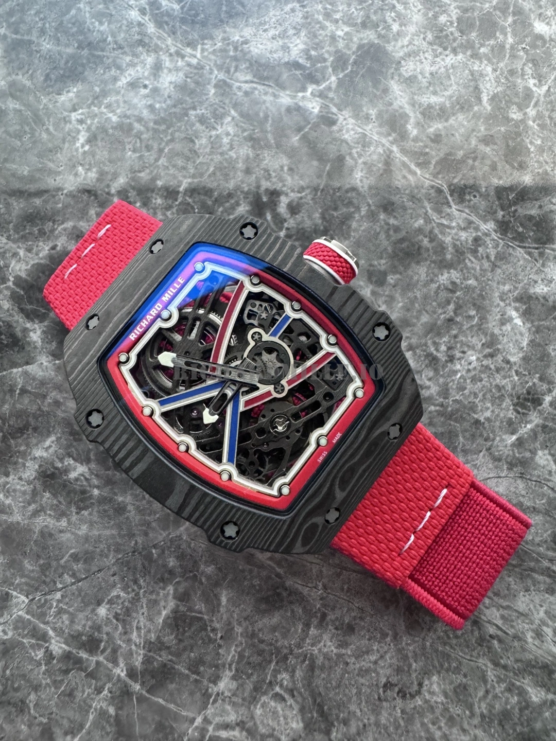 Richard Mille RM 67-02 Sébastien Ogier Super Clone - Skeleton Carbon Ultra Thin 7.80mm - Dial Detail 1
