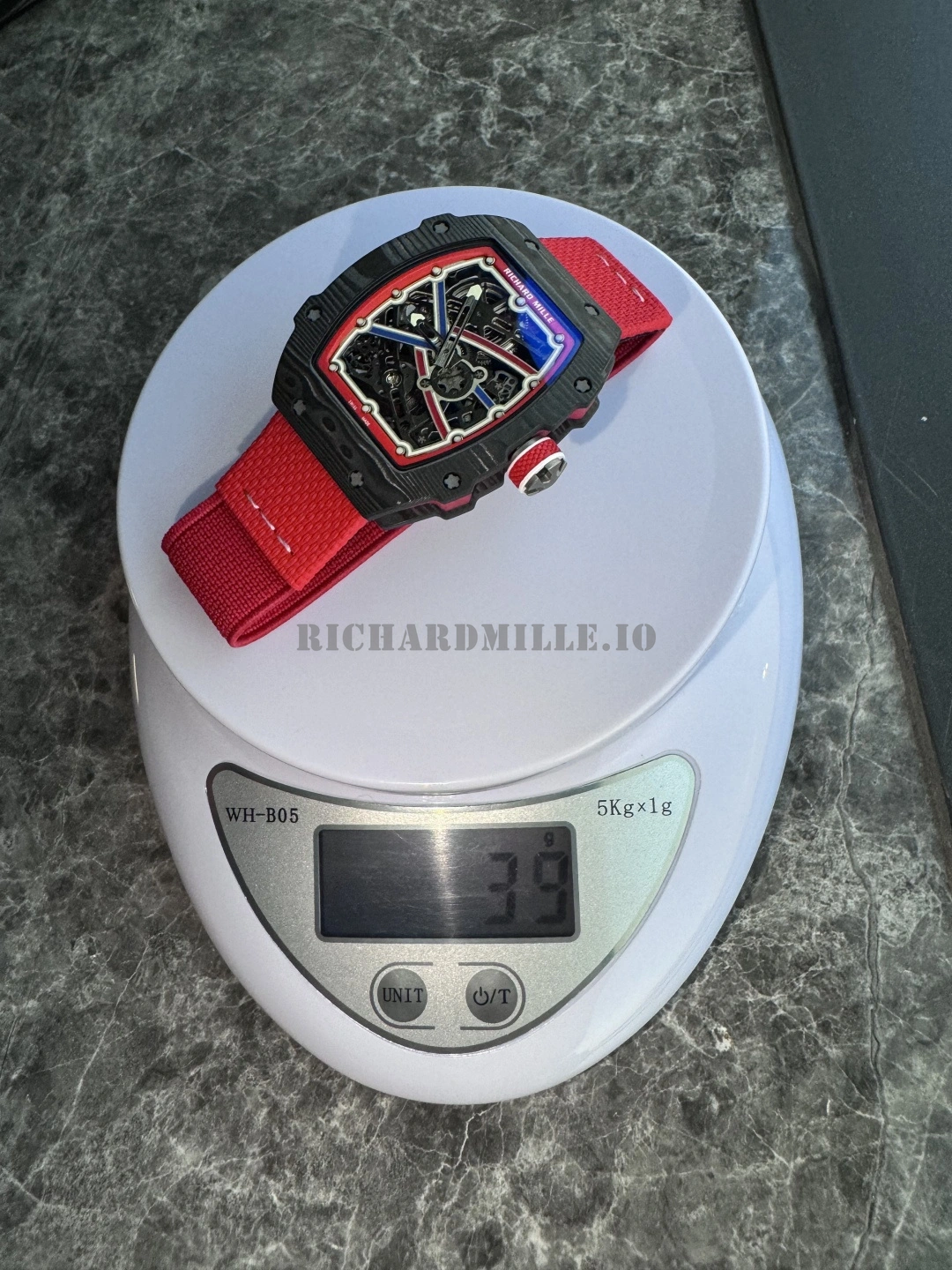 Richard Mille RM 67-02 Sébastien Ogier Super Clone - Skeleton Carbon Ultra Thin 7.80mm - Weight
