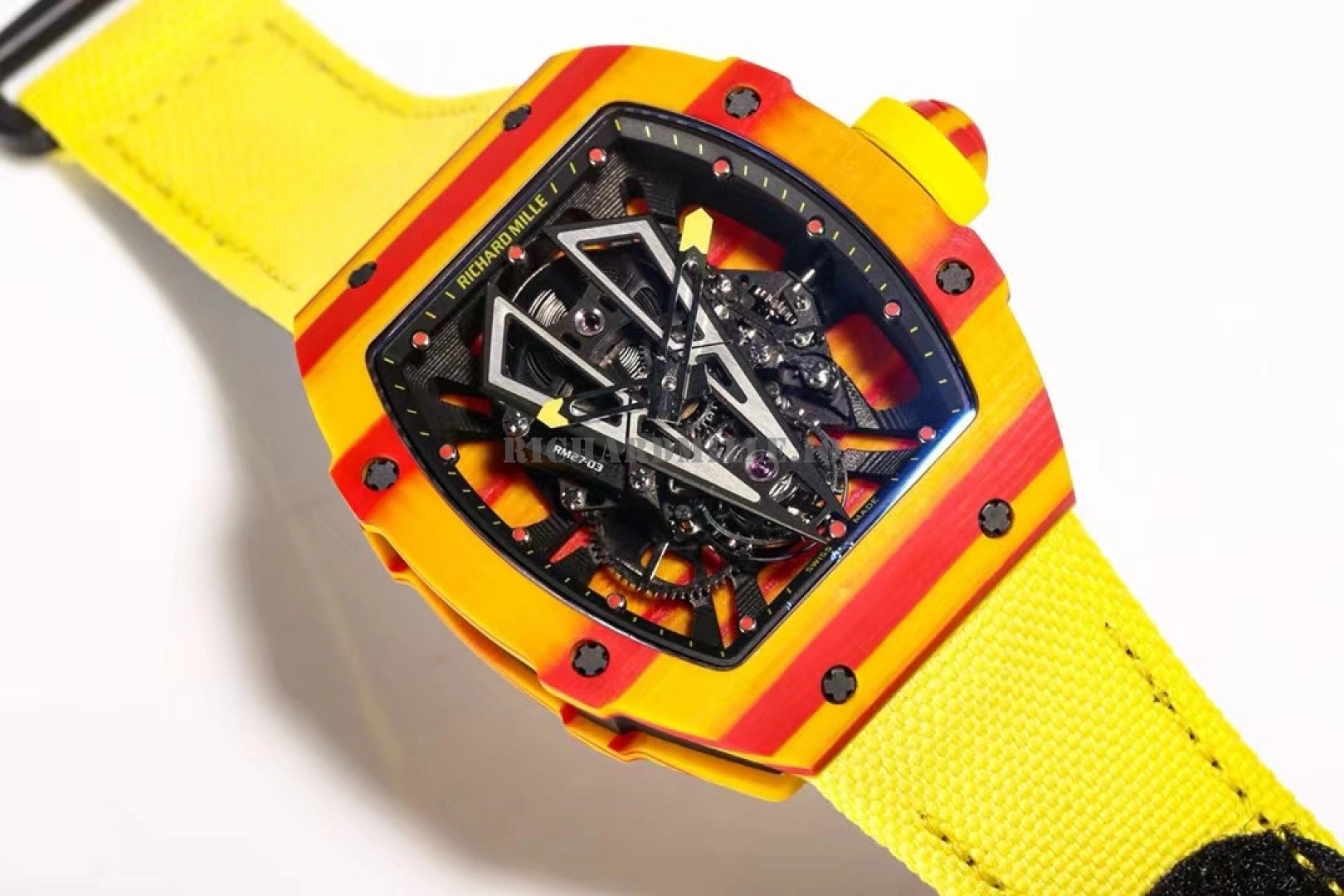 Richard Mille RM 27-03 Tourbillon Rafael Nadal Super Clone Ultra Light TPT Carbon - Dial Detail 3