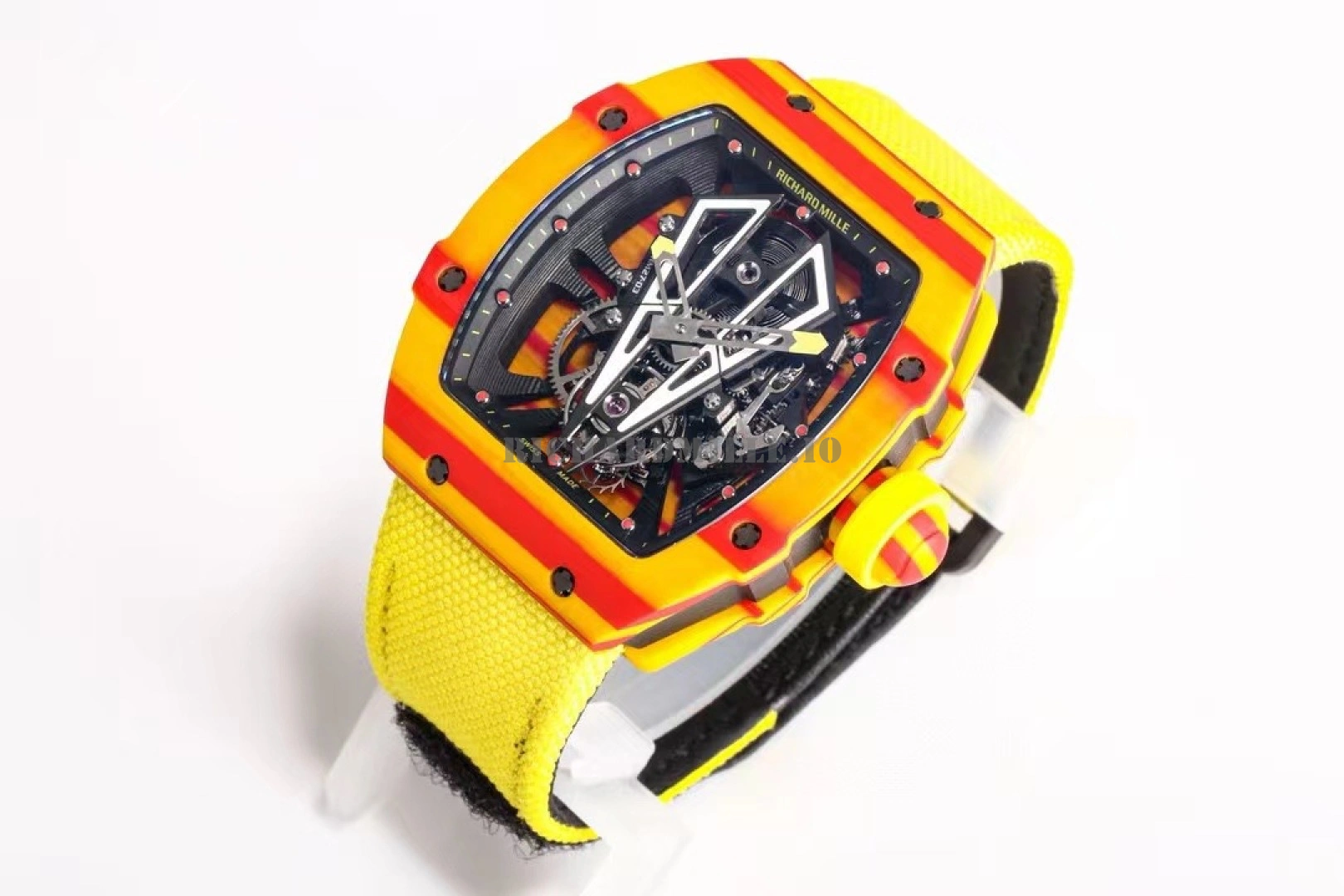 Richard Mille RM 27-03 Tourbillon Rafael Nadal Super Clone Ultra Light TPT Carbon - Dial Detail 1
