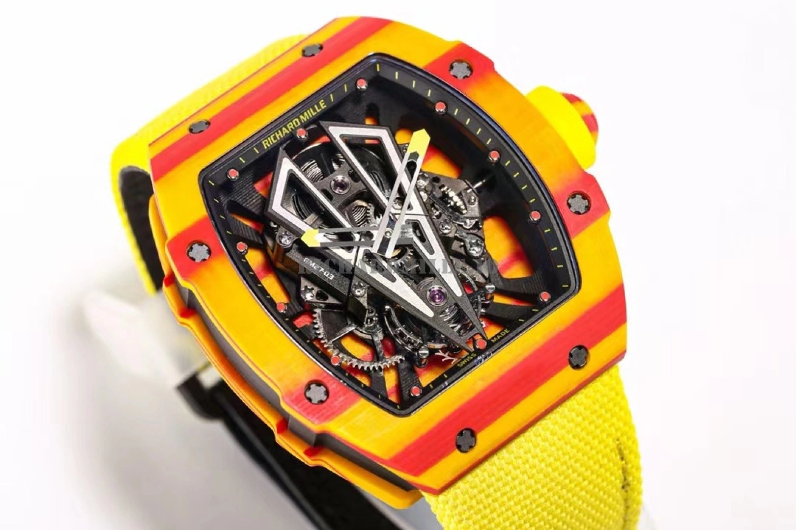 Richard Mille RM 27-03 Tourbillon Rafael Nadal Super Clone Ultra Light TPT Carbon - Dial Detail 2
