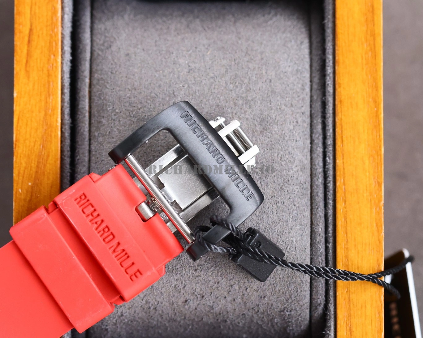 Richard Mille RM 010 Replica Men's Skeleton Watch AAA Luxury Automatic 49mm Red Rubber Strap - Buckle