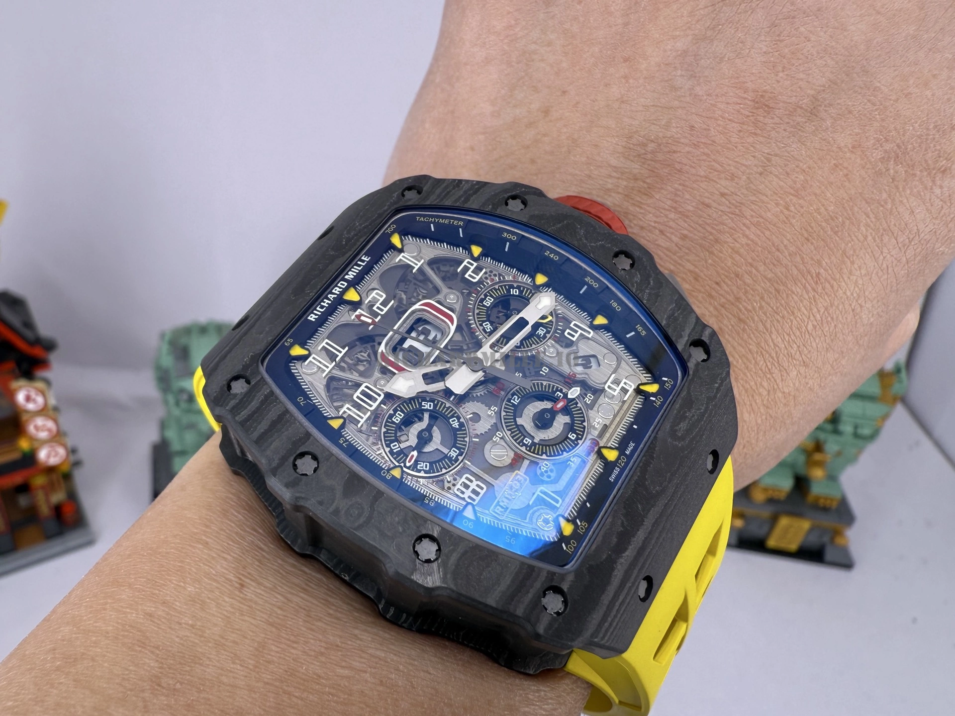 Richard Mille RM 11-03 Replica NTPT Carbon Flyback Chronograph Watch - Wear