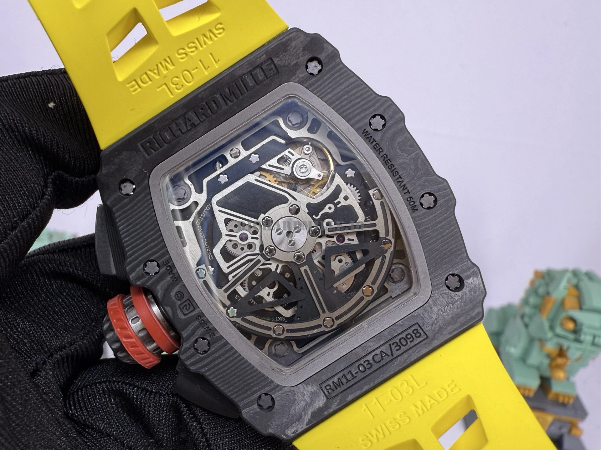 Richard Mille RM 11-03 Replica NTPT Carbon Flyback Chronograph Watch - Back View