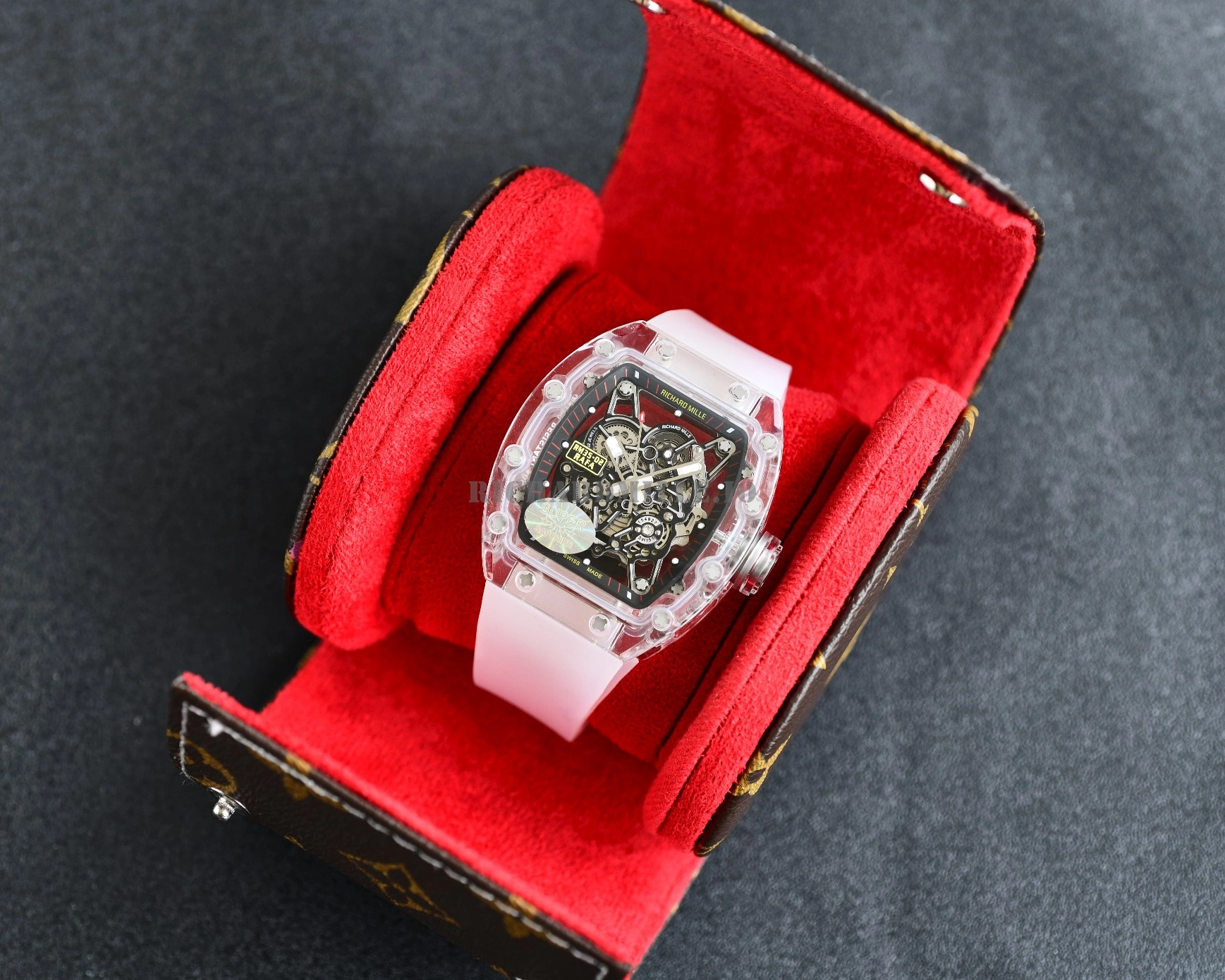 AAAAA Replica Richard Mille RM 35-02 Rafael Nadal Transparent Case Automatic Movement - Front View 2