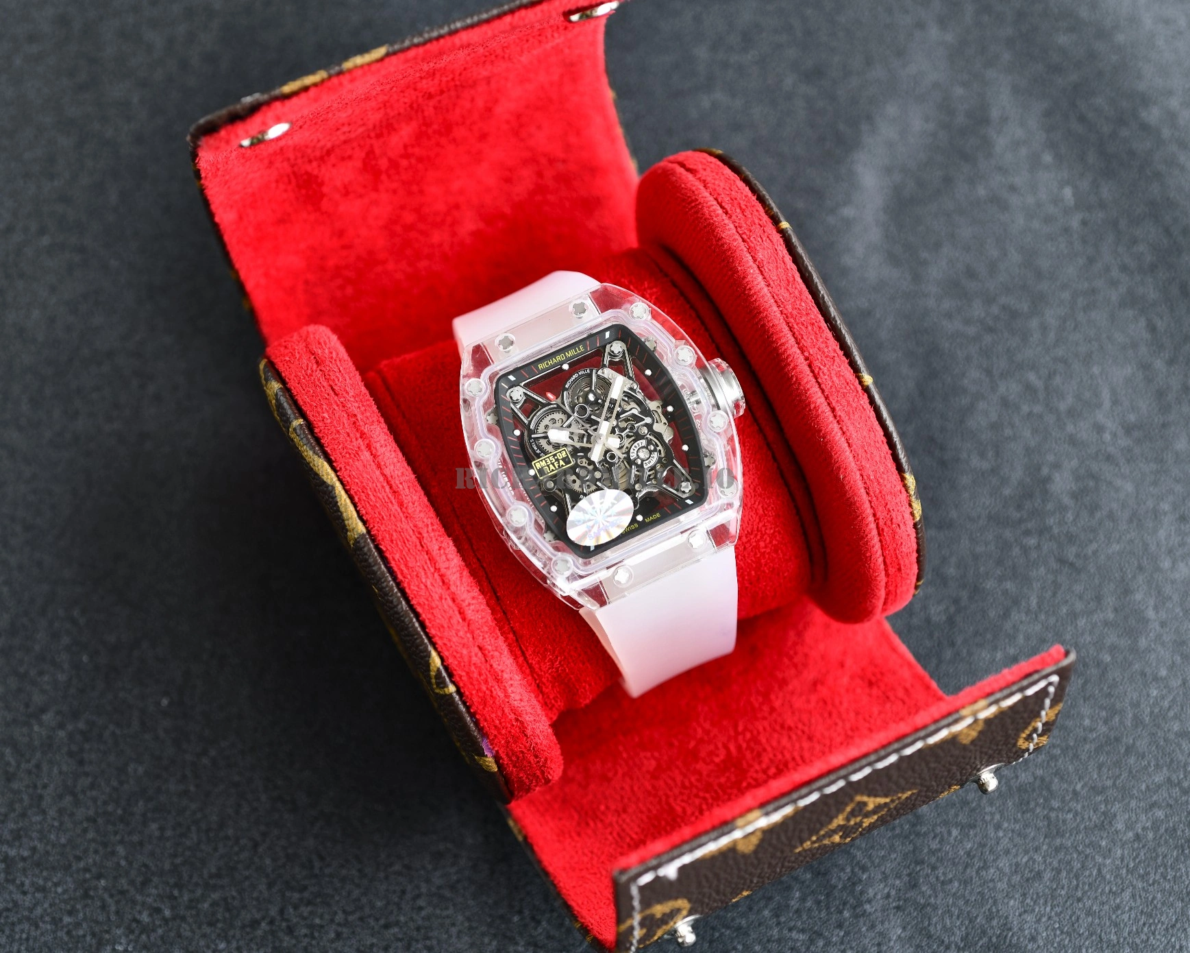 AAAAA Replica Richard Mille RM 35-02 Rafael Nadal Transparent Case Automatic Movement - Front View 1