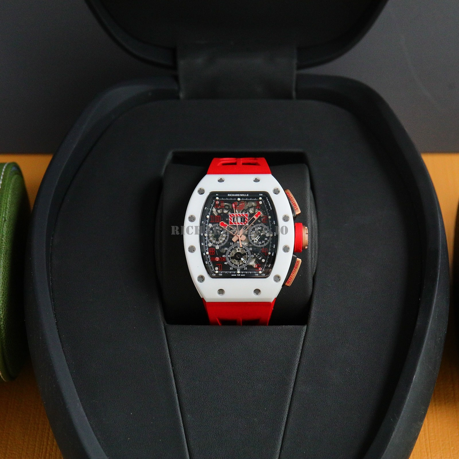 Richard Mille RM011 FM White Demon Flyback Chronograph White Ceramic Case AAAAA Replica Watch - Dial Detail 5