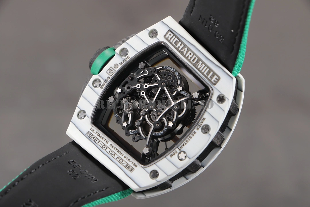 Super Clone Richard Mille RM 61-01 Carbon TPT Case RMUL2 Movement - Back View