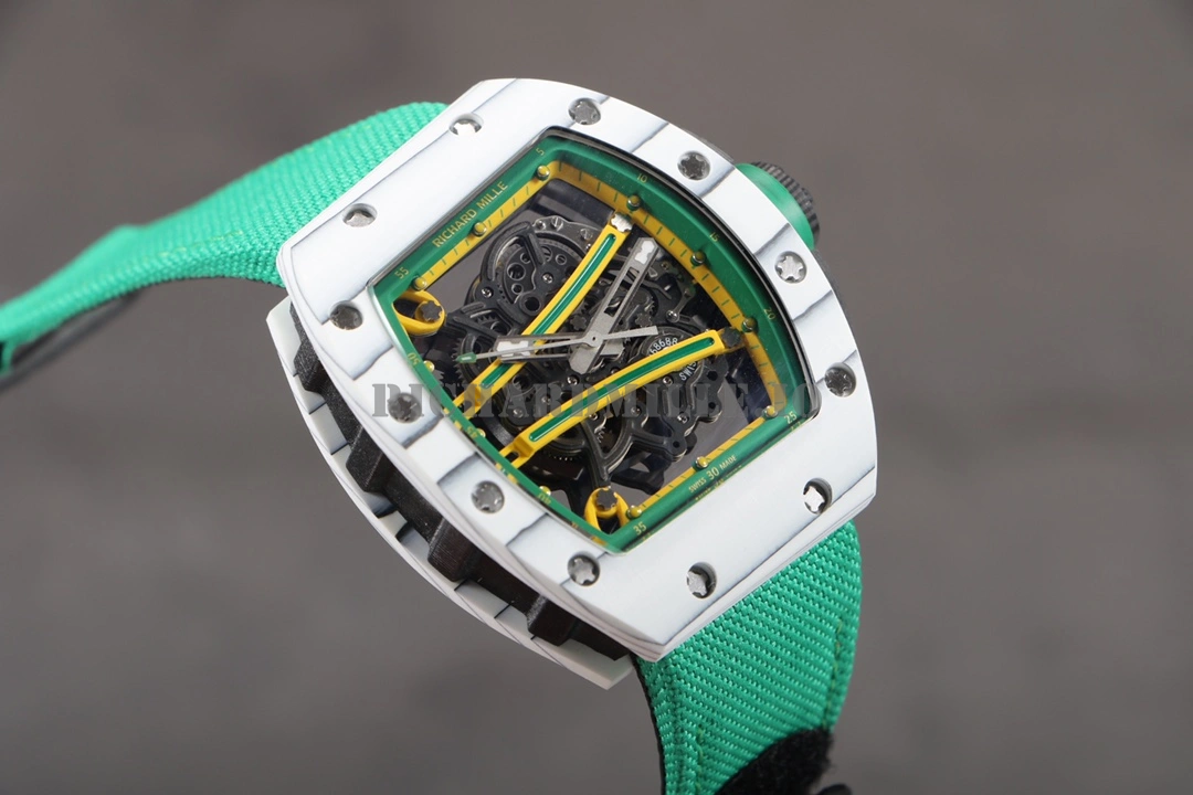Super Clone Richard Mille RM 61-01 Carbon TPT Case RMUL2 Movement - Front View