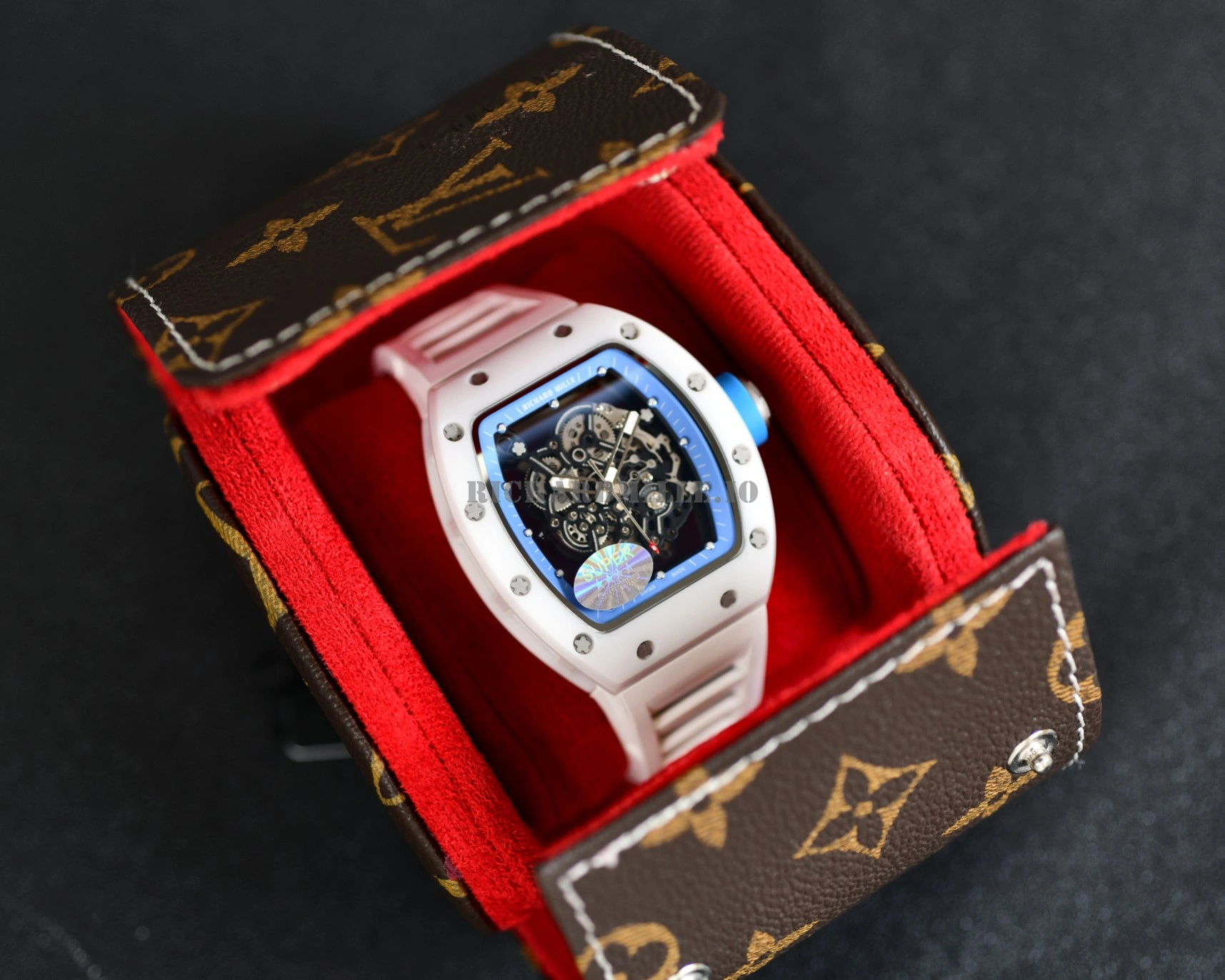 Richard Mille RM 055 Bubba Watson White Ceramic Super Clone - Dial Detail 1