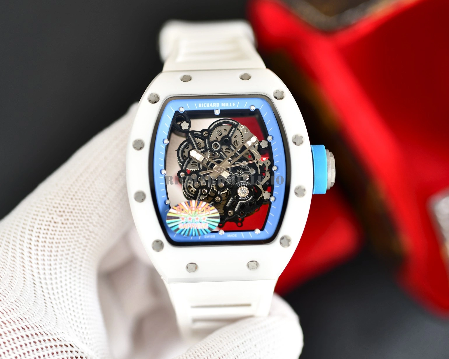 Richard Mille RM 055 Bubba Watson White Ceramic Super Clone - Front View