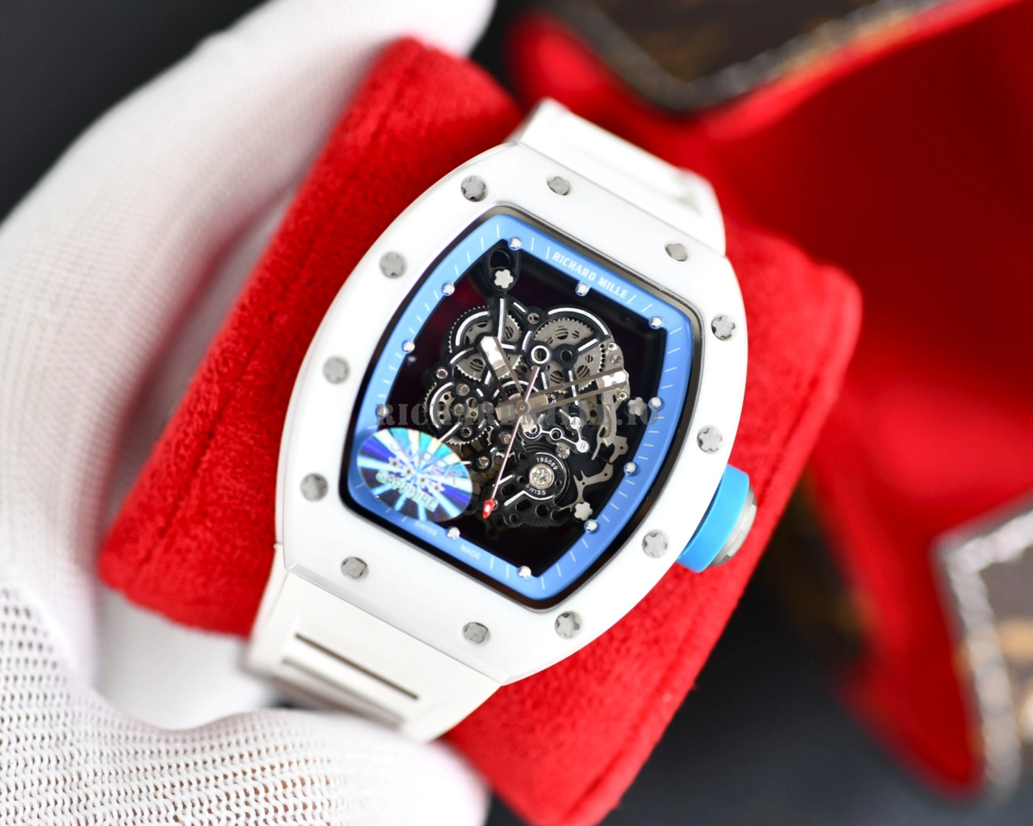 Richard Mille RM 055 Bubba Watson White Ceramic Super Clone - Dial Detail 4