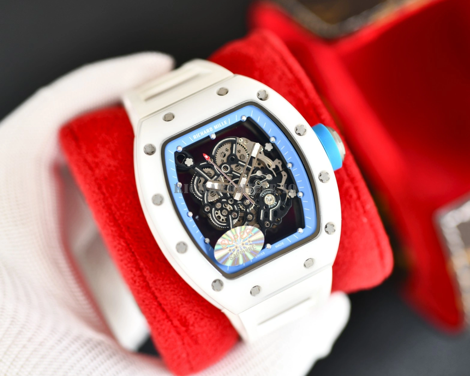 Richard Mille RM 055 Bubba Watson White Ceramic Super Clone - Dial Detail 3