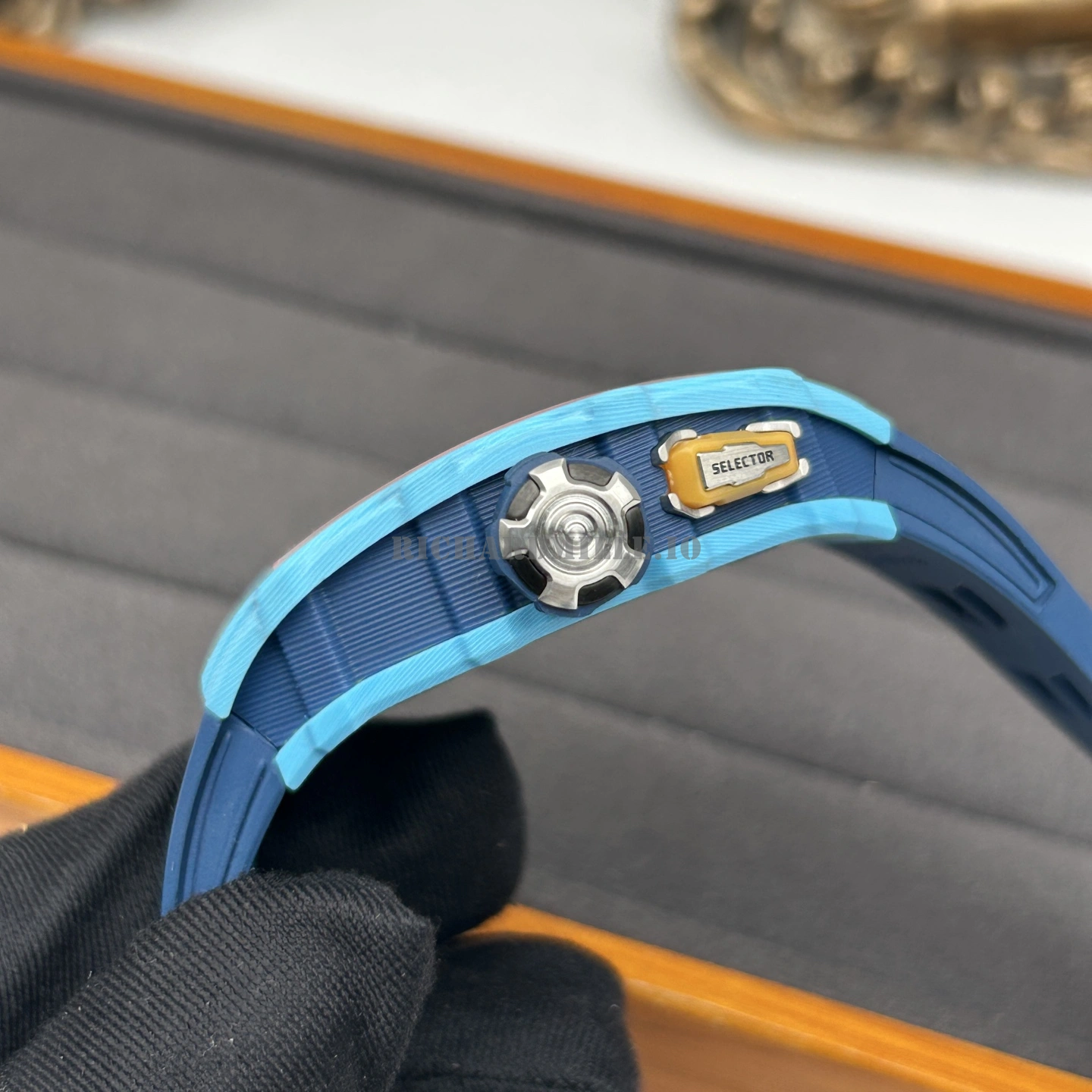 Richard Mille RM 35-03 Rafael Nadal Tiffany Blue Quartz Carbon NTPT Super Clone - Right Side
