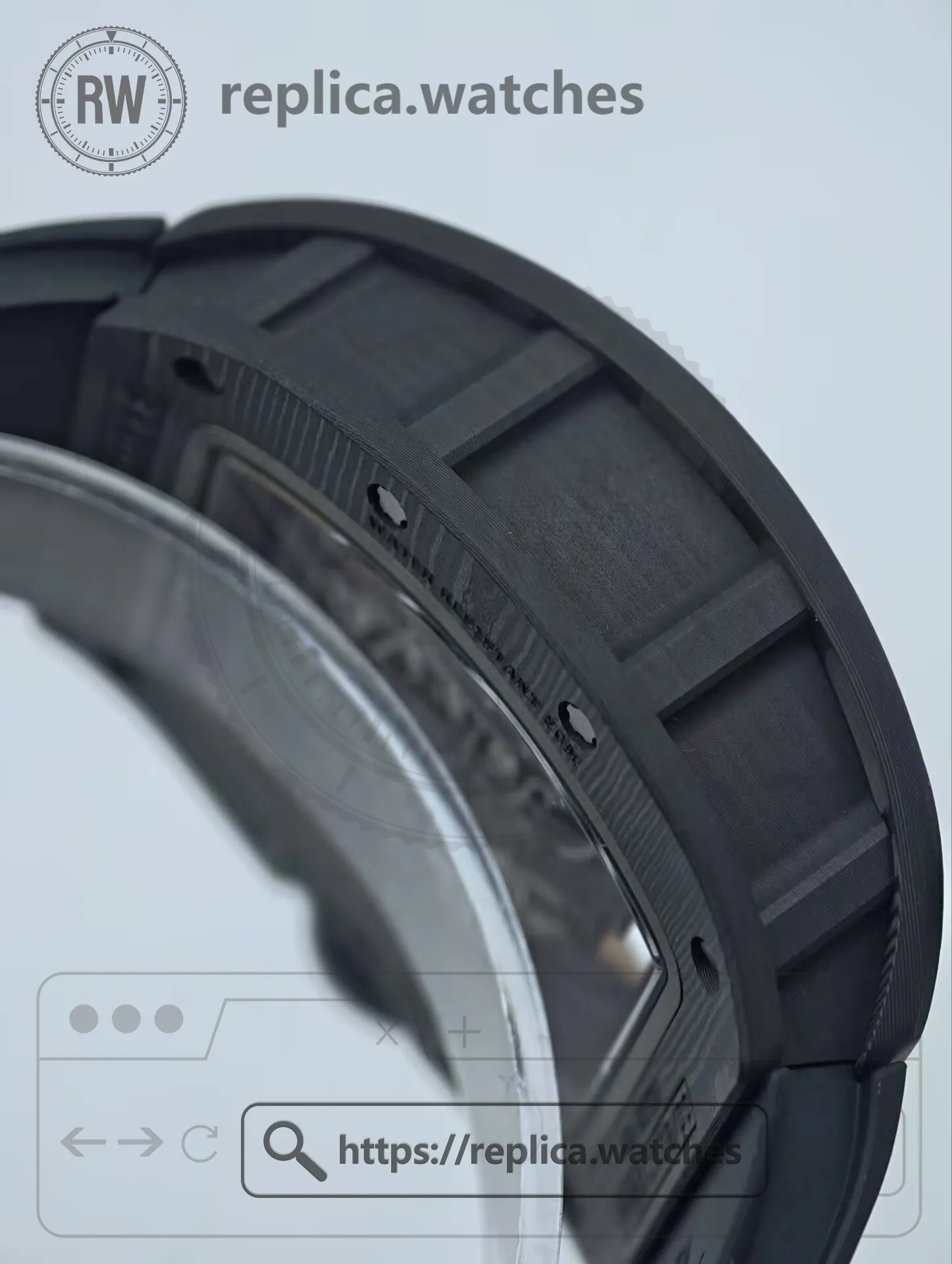 Richard Mille RM 055 Bubba Watson NTPT Carbon Rose Gold Skeleton Dial Replica Watch - Side View 2