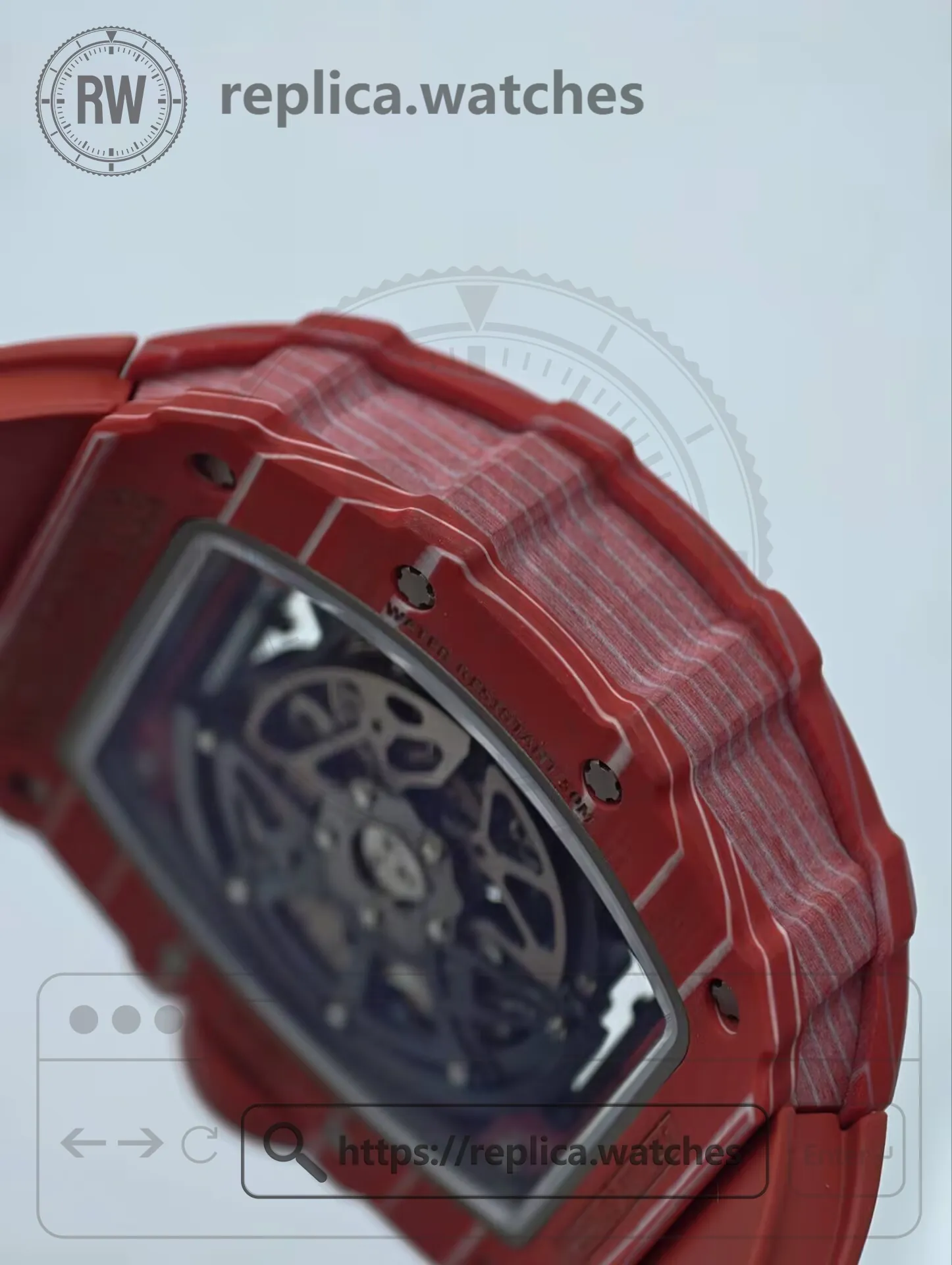 Richard Mille RM 35-02 Nadal Automatic Red Quartz NTPT Carbon Fiber Super Clone Watch - Side View 2