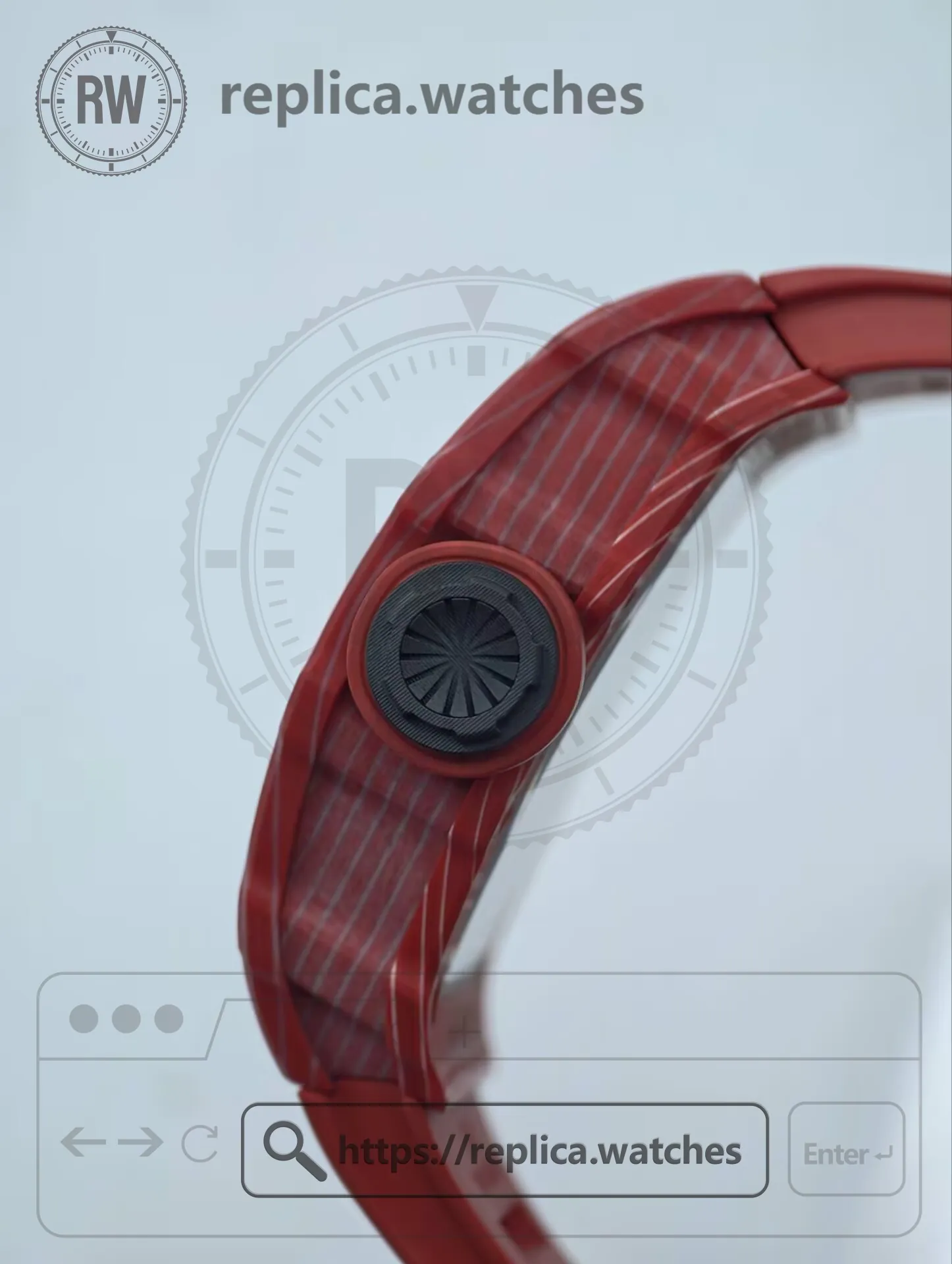 Richard Mille RM 35-02 Nadal Automatic Red Quartz NTPT Carbon Fiber Super Clone Watch - Right Side