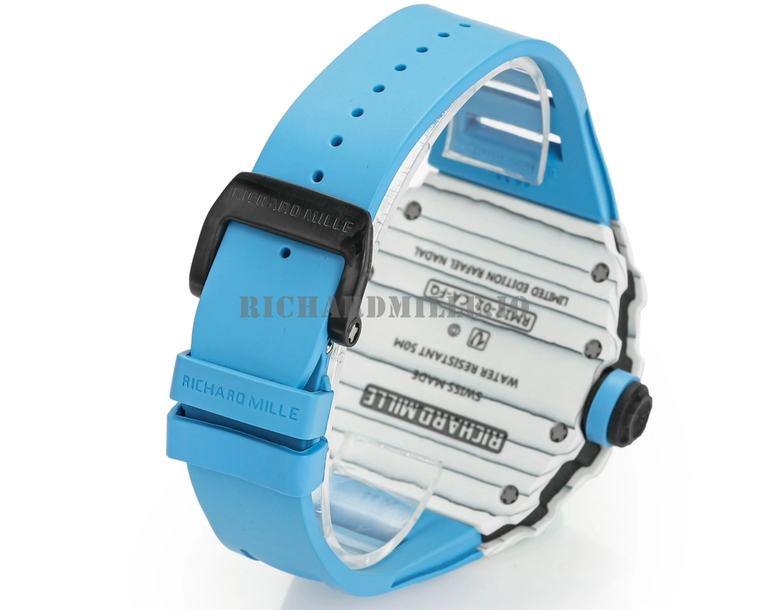 Richard Mille RM 12-01 Tourbillon Replica Carbon Fiber Skeleton Dial Mechanical Watch - Strap
