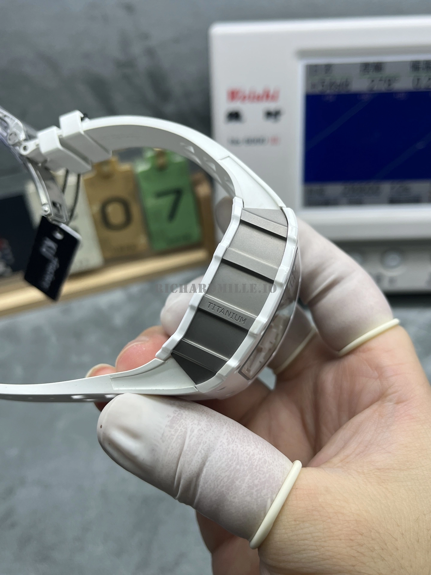 Richard Mille RM 11-03 White Ceramic Super Clone Automatic Chronograph Watch - Left Side