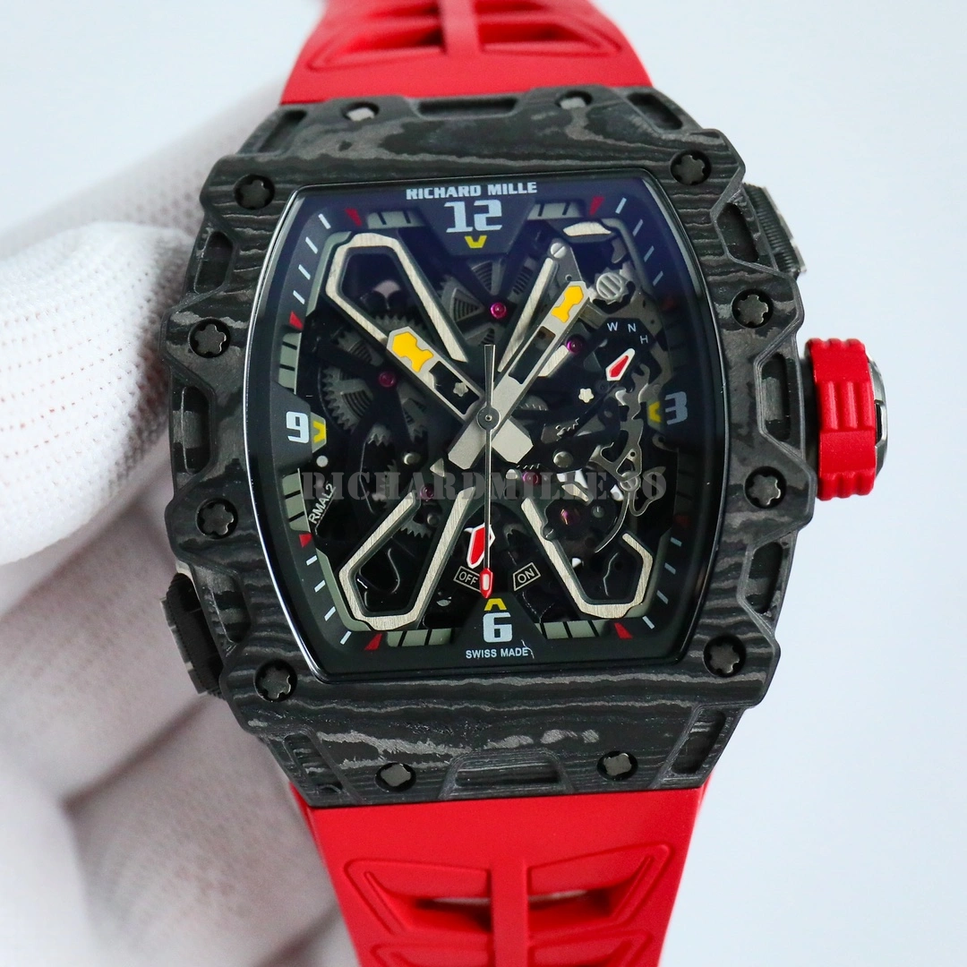Richard Mille RM 35-03 Rafael Nadal Replica Carbon Fiber Automatic Watch - Front View