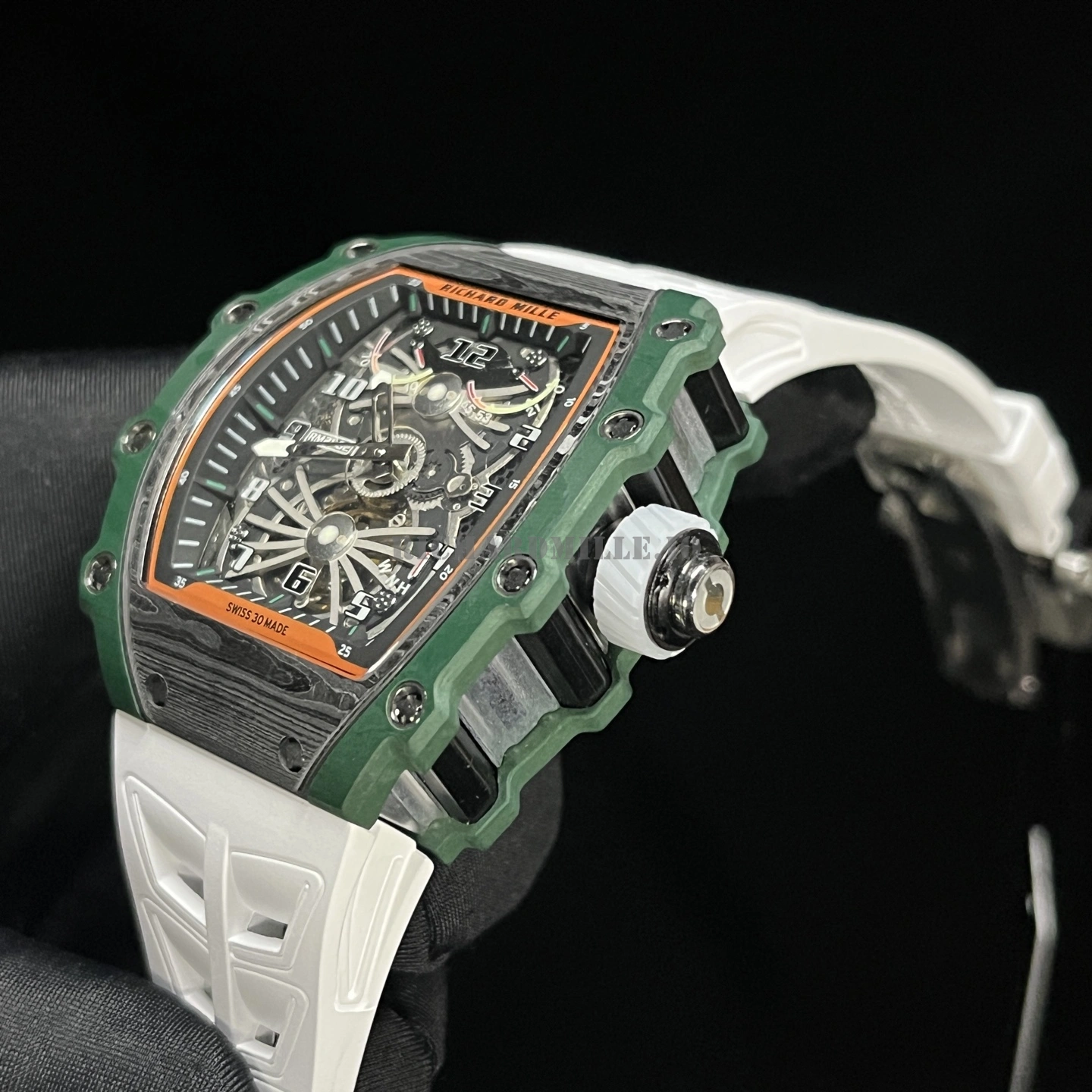Richard Mille RM 21-02 Tourbillon Aerodyne Green Carbon AAAAA Replica - Right Side
