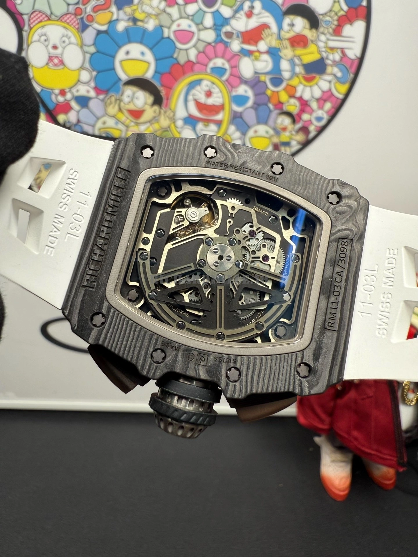Richard Mille RM 11-03 Super Clone Flyback Chronograph Black Carbon Case - Back View
