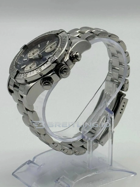Breitling SuperOcean A13340 Replica 42mm Black Dial Chronograph Watch with 904L Steel Bracelet & Swiss Clone Movement Dial Detail 3