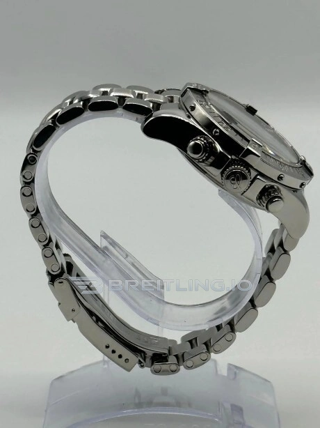 Breitling SuperOcean A13340 Replica 42mm Black Dial Chronograph Watch with 904L Steel Bracelet & Swiss Clone Movement Dial Detail 1