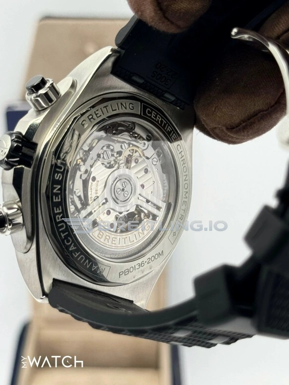 Replica Breitling Super Chronomat B01 44 PB01362 – Blue Dial Chronograph with Black Ceramic Bezel Back View