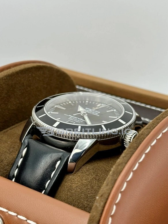 Swiss Breitling Superocean Heritage A17320 Replica 46mm Watch Black Dial & Black Ceramic Bezel Side View 2