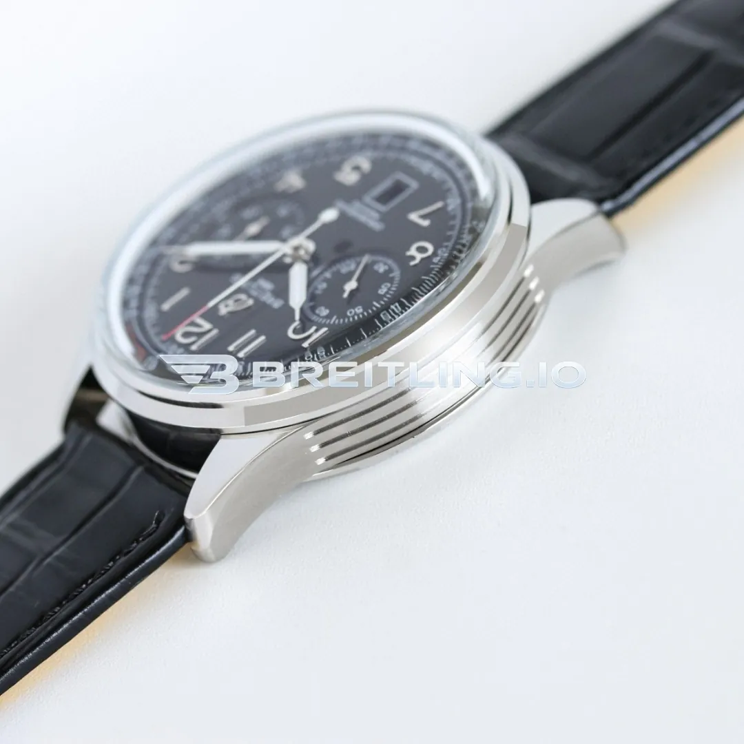 Breitling Premier AB0145221B1P2 B01 Chronograph Black Dial Silver Bezel Cal.B01 Movement 42mm Replica Left View