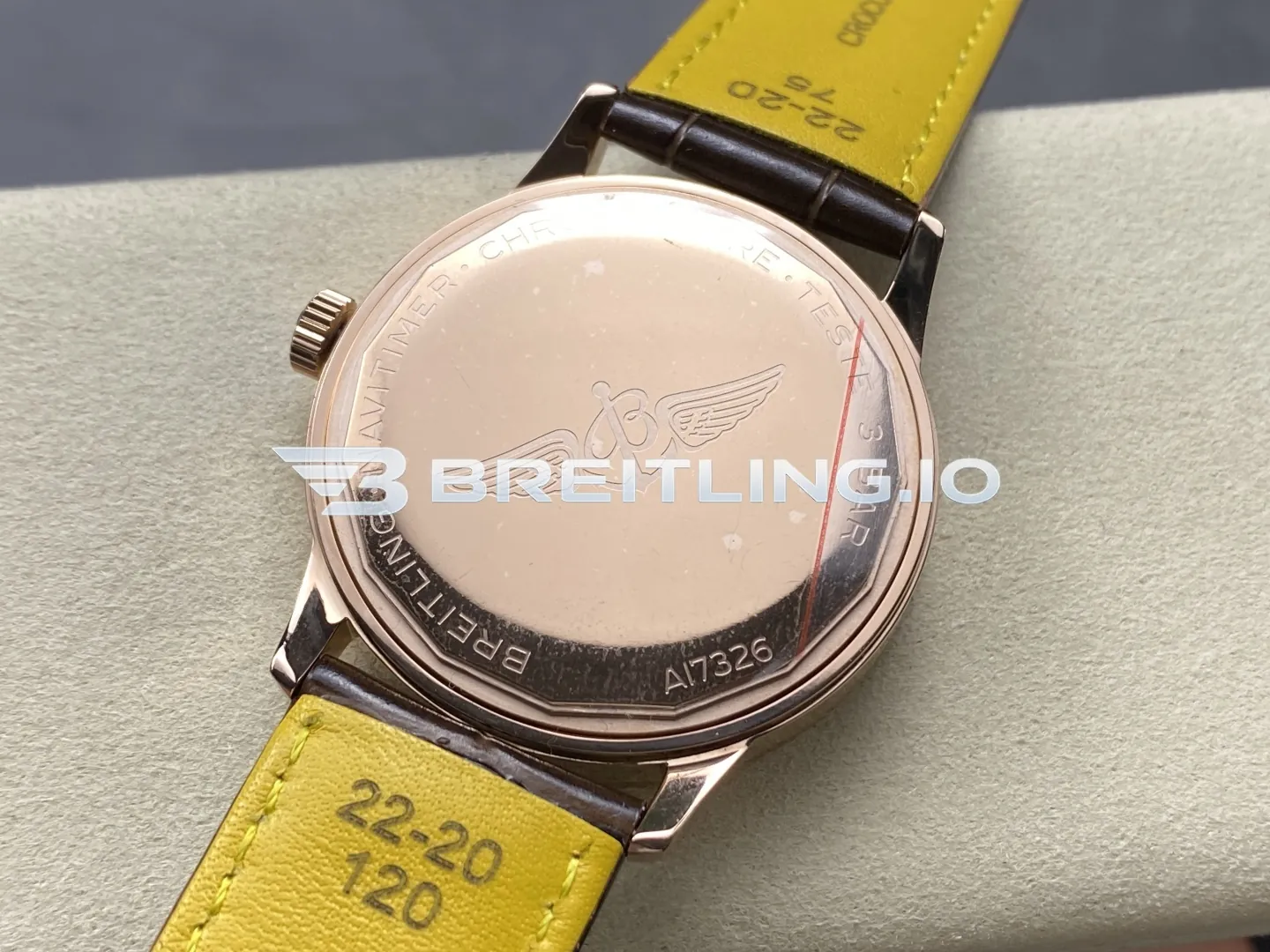 Breitling Navitimer R17326211G1P1 41mm White Dial Rose Gold Knurled Bezel 2824 Movement Replica Back View