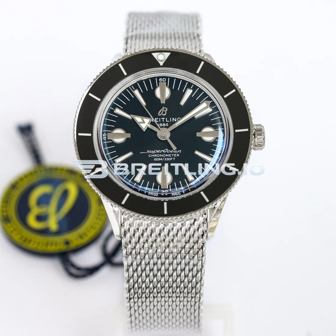 Breitling Superocean Heritage '57 A10370121B1A1 42mm Deep Navy Blue Dial Black Ceramic Bezel Replica Front View