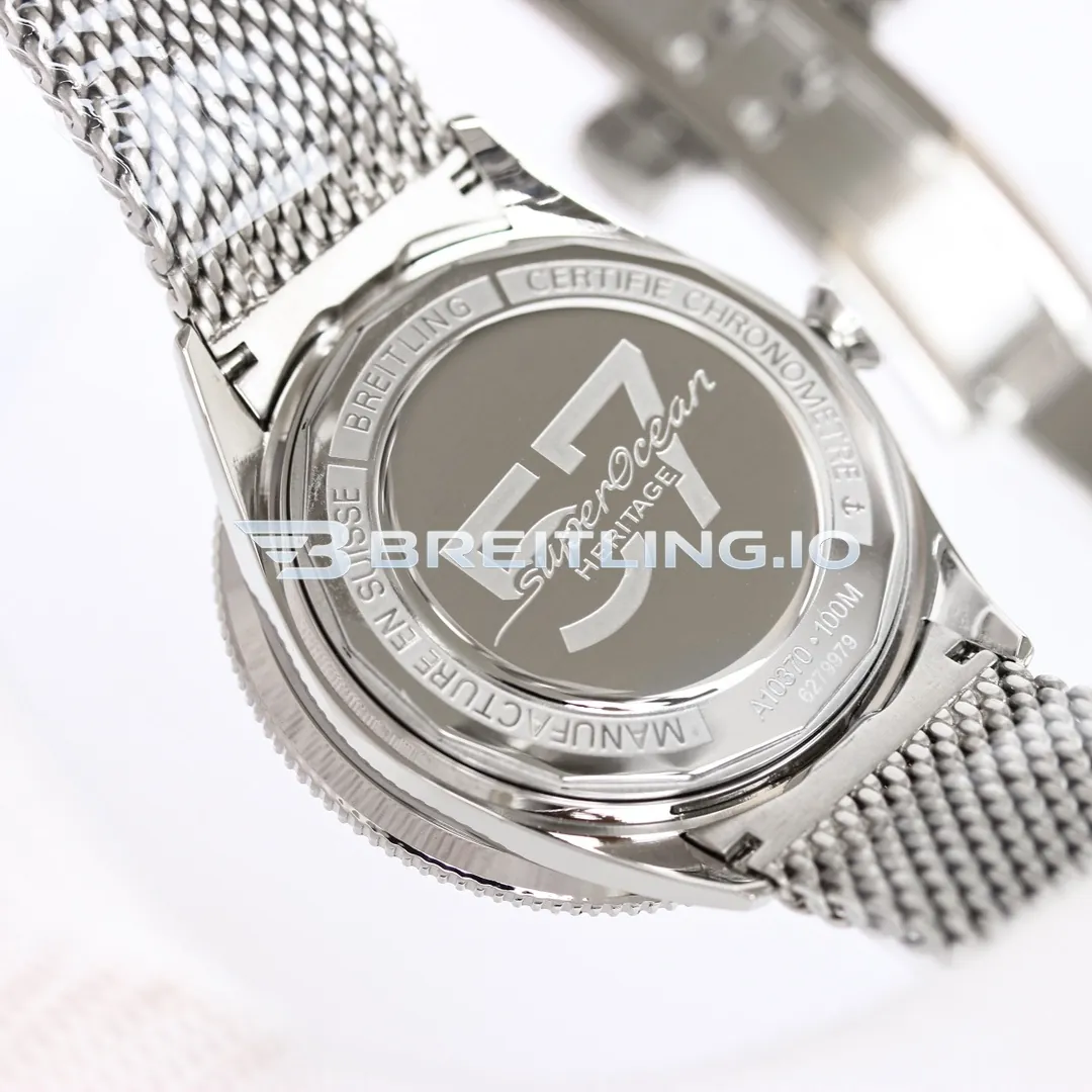 Breitling Superocean Heritage '57 A10370121B1A1 42mm Deep Navy Blue Dial Black Ceramic Bezel Replica Back View