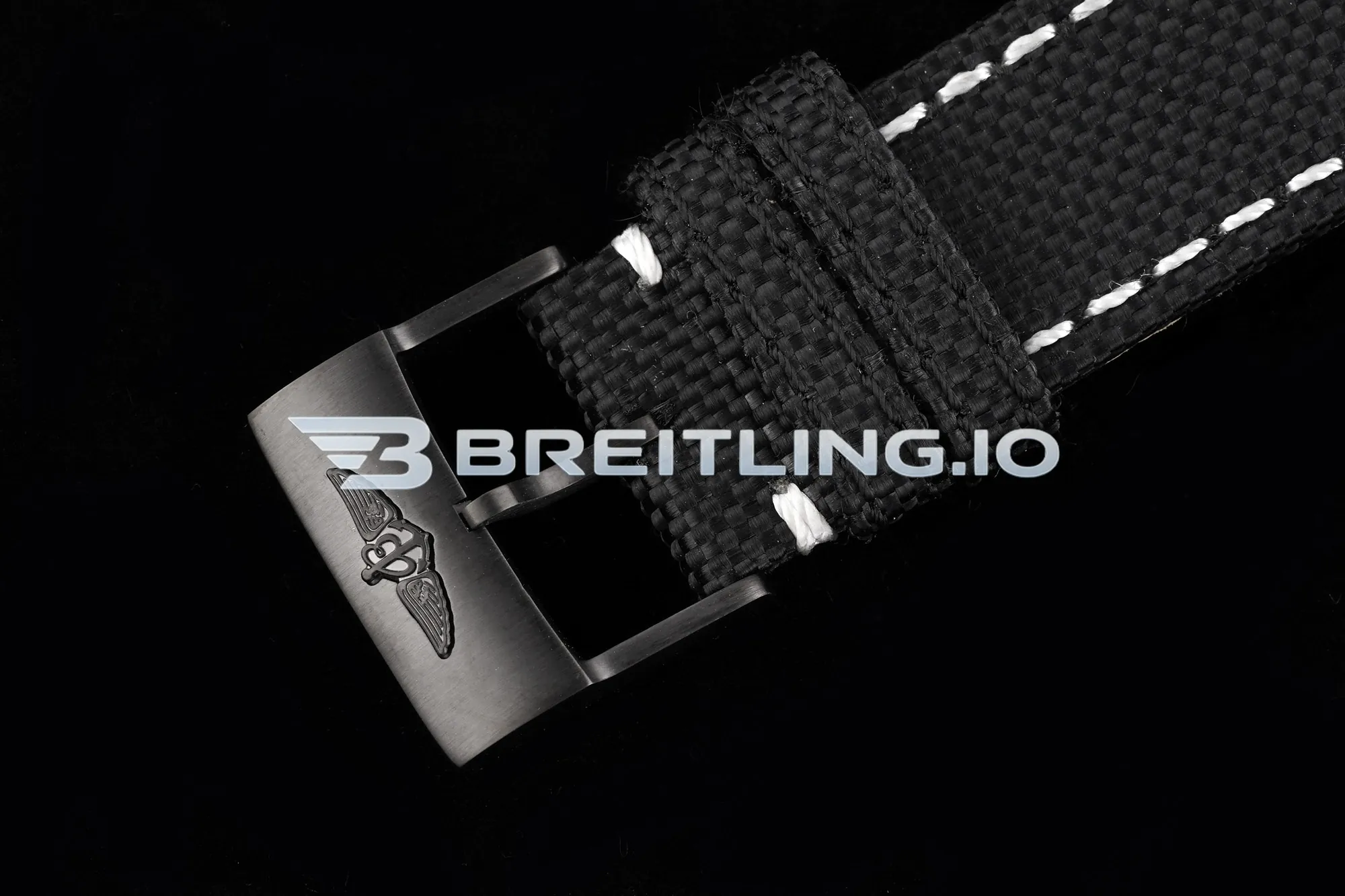 Breitling Avenger V13317101B1X2 Chronograph 45mm Black Dial Black DLC Case Black Fabric Strap 7750 Automatic Replica Clasp