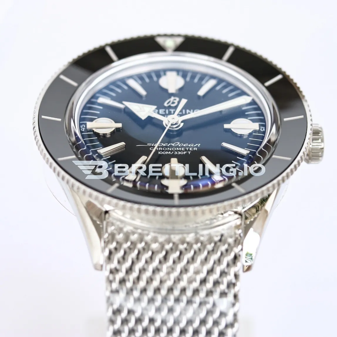 Breitling Superocean Heritage '57 A10370121B1A1 42mm Deep Navy Blue Dial Black Ceramic Bezel Replica Dial Detail 3