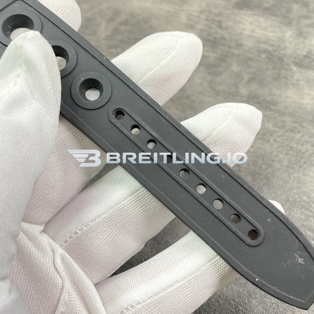 Breitling Superocean M17393131B1S1 44mm Black Dial Black PVD Coated Steel Case Black Rubber Strap 2824 Automatic Replica Strap